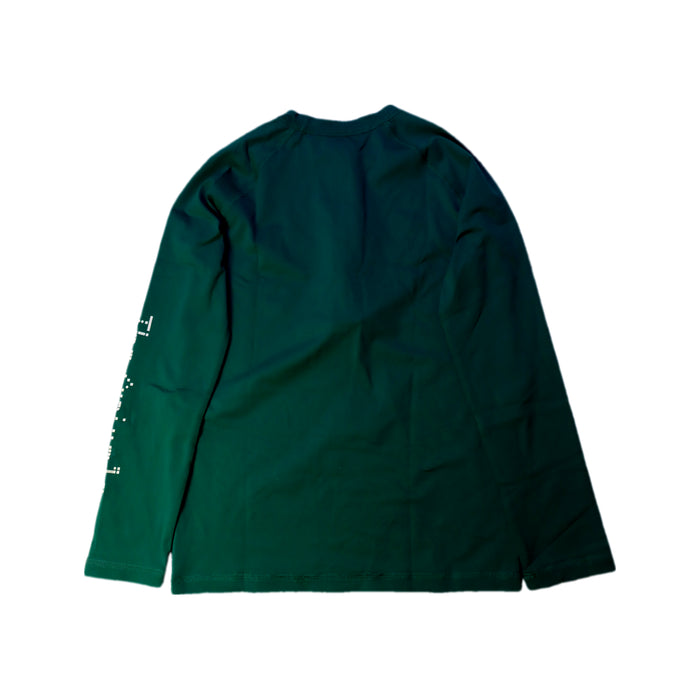 A Green Rash Guards from The Animals Observatory in size 10Y for boy. (Back View)