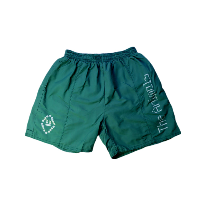 A Green Shorts from The Animals Observatory in size 10Y for boy. (Front View)