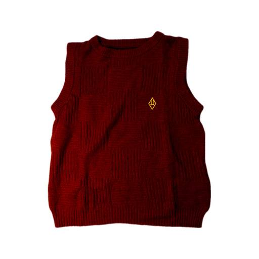 A Burgundy Sweater Vests from The Animals Observatory in size 8Y for boy. (Front View)