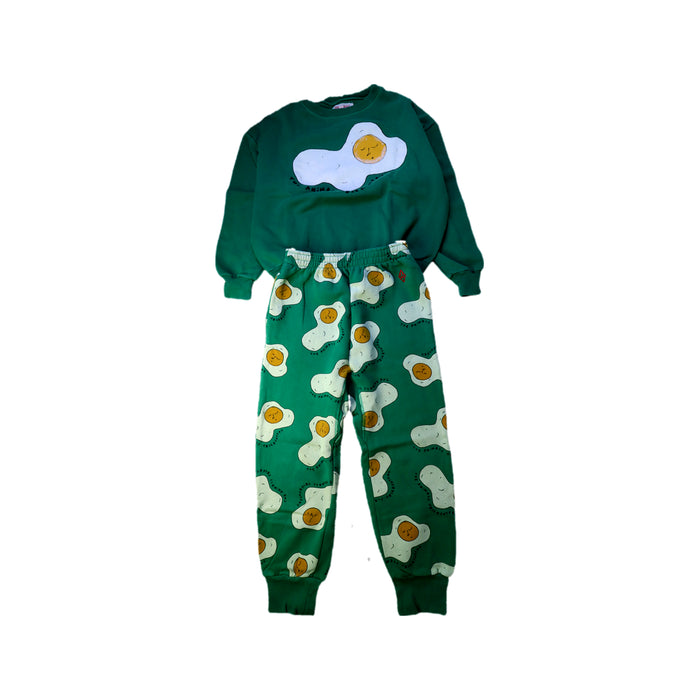 A Green Pants Sets from The Animals Observatory in size 10Y for neutral. (Front View)