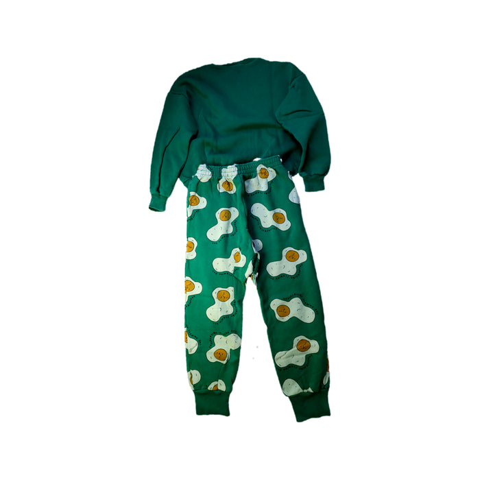 A Green Pants Sets from The Animals Observatory in size 10Y for neutral. (Back View)