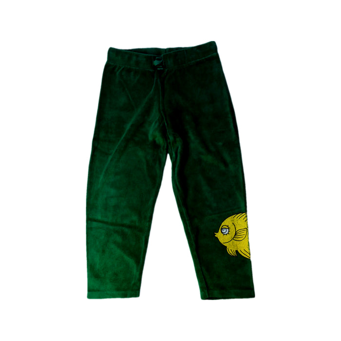 A Green Casual Pants from Mini Rodini in size 3T for boy. (Front View)