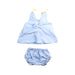 A Blue Swim Sets from Al agua patos in size 3-6M for girl. (Back View)
