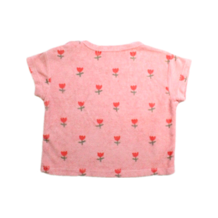 A Pink Short Sleeve Tops from Emile et Ida in size 12-18M for girl. (Back View)