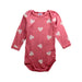 A Pink Long Sleeve Bodysuits from Petit Bateau in size 6-12M for girl. (Front View)