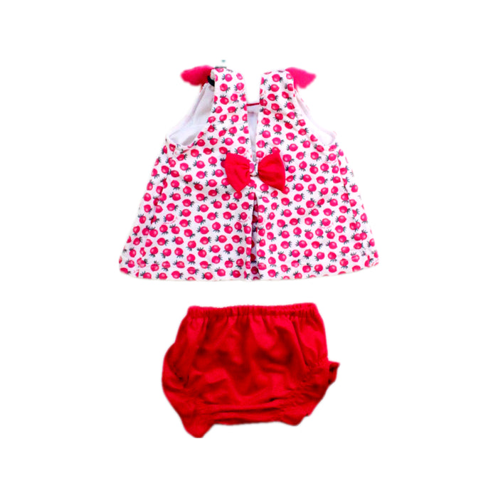 A Pink Swim Sets from Al agua patos in size 3-6M for girl. (Back View)