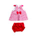 A Pink Swim Sets from Al agua patos in size 3-6M for girl. (Back View)