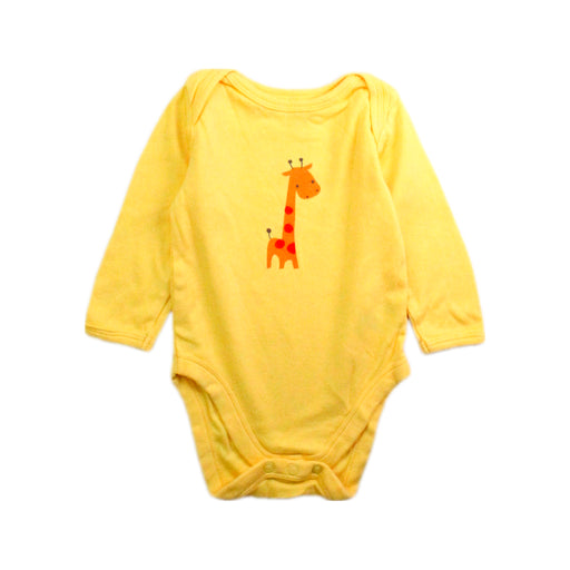 A Yellow Long Sleeve Bodysuits from Mothercare in size 3-6M for boy. (Front View)