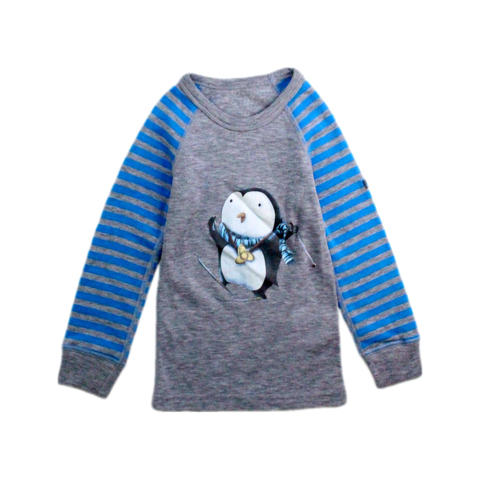 A Grey Long Sleeve Tops from Odlo in size 12-18M for boy. (Front View)
