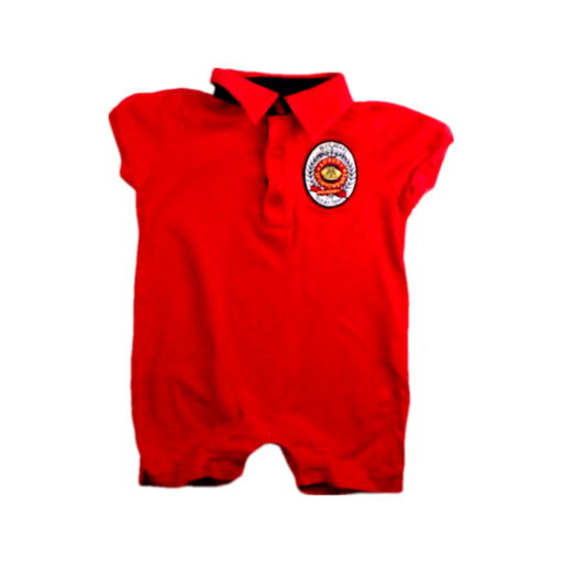 A Red Short Sleeve Rompers from Nicholas & Bears in size 0-3M for boy. (Front View)