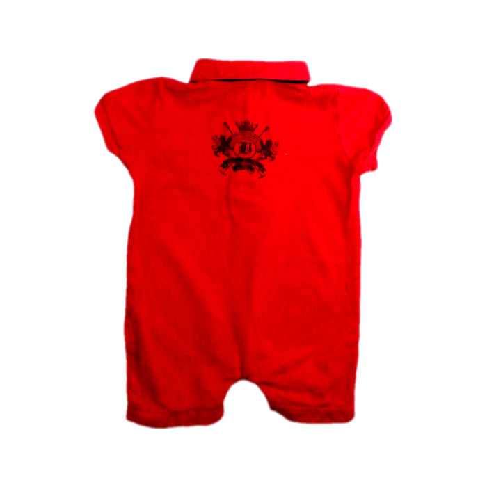 A Red Short Sleeve Rompers from Nicholas & Bears in size 0-3M for boy. (Back View)