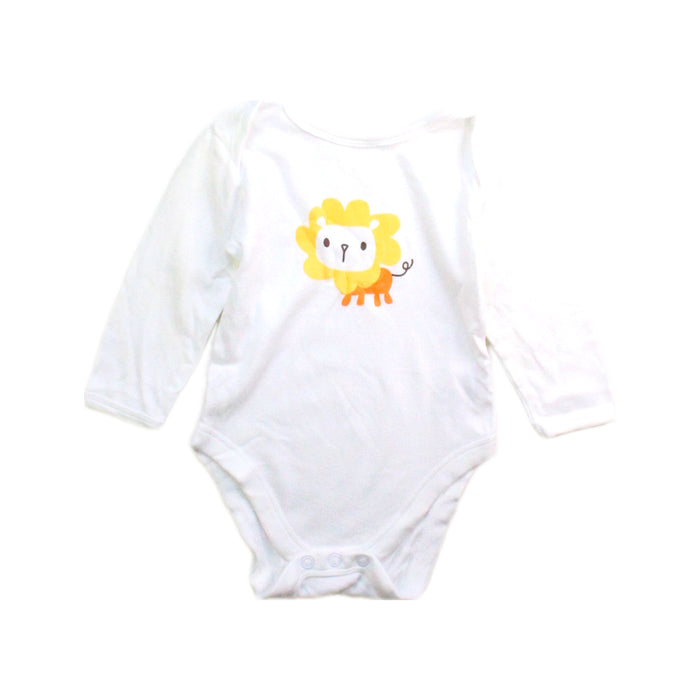 A White Long Sleeve Bodysuits from Mothercare in size 3-6M for boy. (Front View)