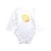 A White Long Sleeve Bodysuits from Mothercare in size 3-6M for boy. (Front View)
