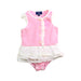 A Pink Sleeveless Rompers from Nicholas & Bears in size 3-6M for girl. (Front View)
