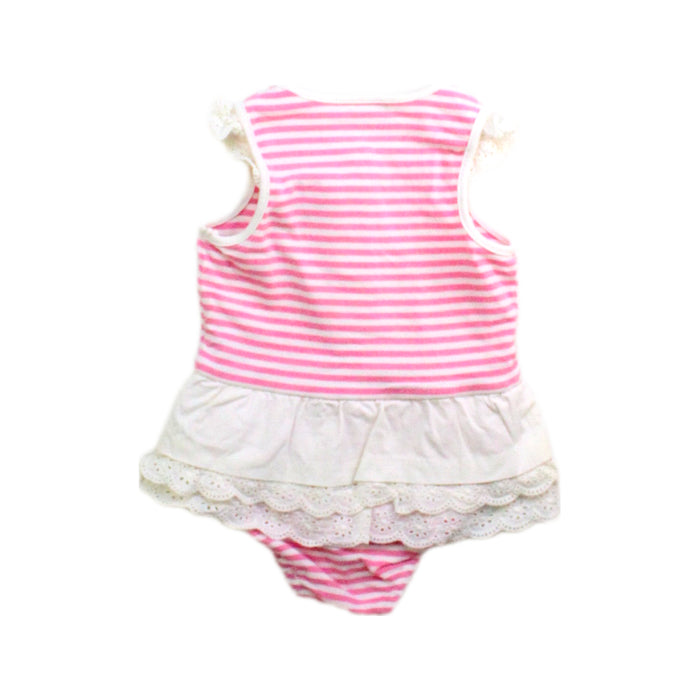 A Pink Sleeveless Rompers from Nicholas & Bears in size 3-6M for girl. (Back View)