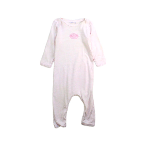 A Ivory Onesies from Petit Bateau in size 0-3M for girl. (Front View)