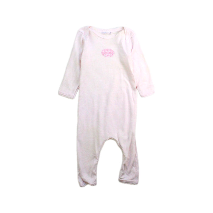 A Ivory Onesies from Petit Bateau in size 0-3M for girl. (Front View)