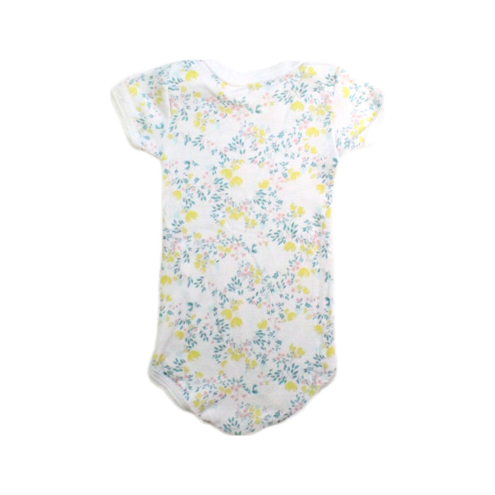A White Short Sleeve Bodysuits from Petit Bateau in size 0-3M for girl. (Back View)