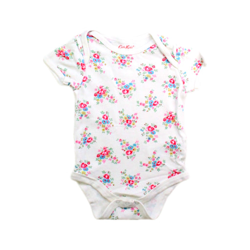 A White Short Sleeve Bodysuits from Cath Kids London in size 3-6M for girl. (Front View)