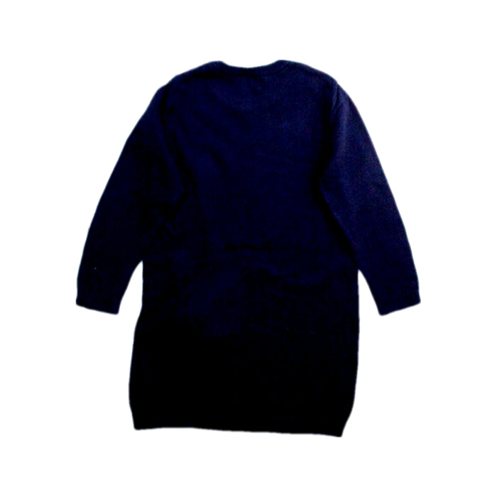 A Navy Sweater Dresses from Seed in size 2T for girl. (Back View)