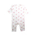 A White Long Sleeve Rompers from Kingkow in size 0-3M for girl. (Front View)