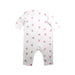 A White Long Sleeve Rompers from Kingkow in size 0-3M for girl. (Back View)