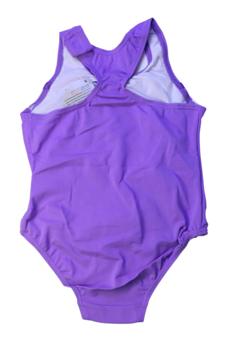 A Purple Swimsuits from Zoggs in size 6T for girl. (Back View)