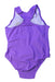 A Purple Swimsuits from Zoggs in size 6T for girl. (Back View)