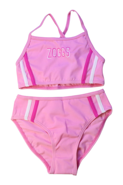 A Pink Bikinis from Zoggs in size 6T for girl. (Front View)