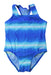 A Blue Swimsuits from Zoggs in size 6T for girl. (Front View)