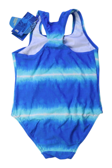 A Blue Swimsuits from Zoggs in size 6T for girl. (Back View)