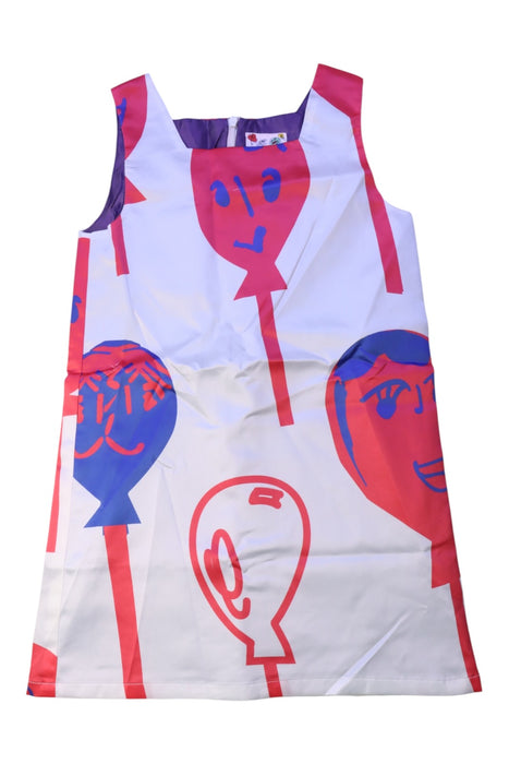 A White Sleeveless Dresses from Lovie by Mary J in size 5T for girl. (Front View)