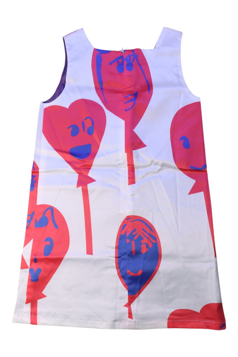 A White Sleeveless Dresses from Lovie by Mary J in size 5T for girl. (Back View)