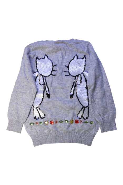 A Grey Knit Sweaters from Lovie by Mary J in size 5T for girl. (Back View)