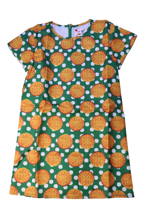 A Green Short Sleeve Dresses from Lovie by Mary J in size 5T for girl. (Front View)