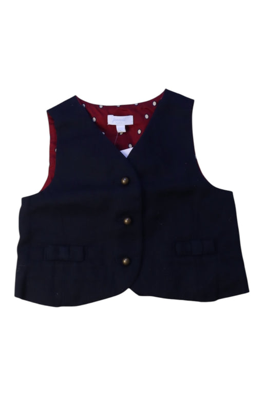A Navy Vests from Jacadi in size 3-6M for boy. (Front View)