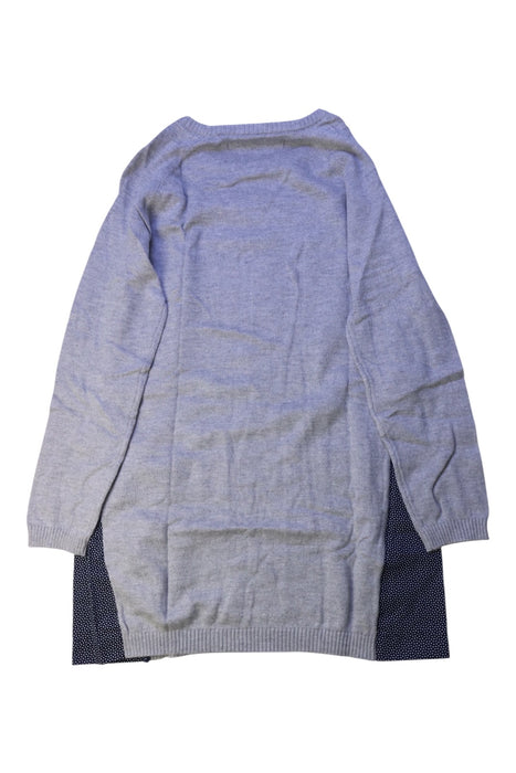 A Grey Sweater Dresses from IKKS in size 4T for girl. (Back View)