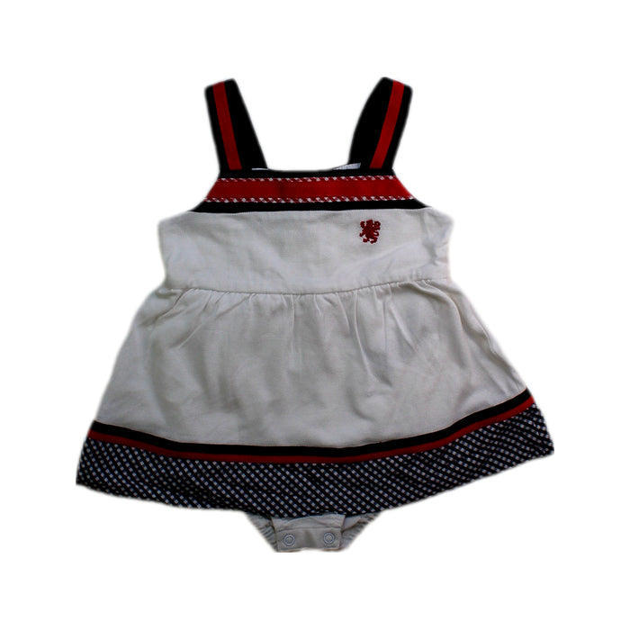 A White Sleeveless Dresses from Nicholas & Bears in size 6-12M for girl. (Front View)