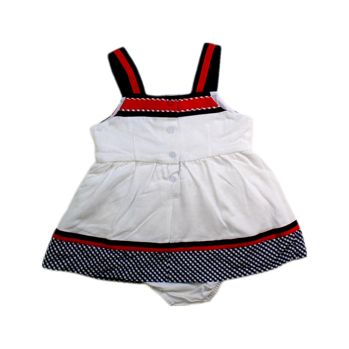 A White Sleeveless Dresses from Nicholas & Bears in size 6-12M for girl. (Back View)