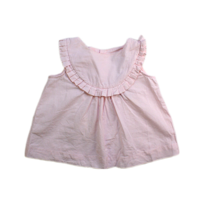 A Pink Sleeveless Tops from Jacadi in size 3-6M for girl. (Front View)