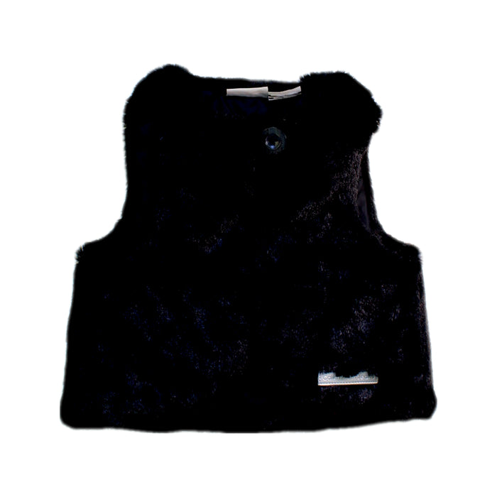A Black Dress Up Vests from Calvin Klein in size 2T for girl. (Front View)