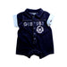A Navy Short Sleeve Rompers from Guess in size 3-6M for boy. (Front View)