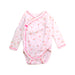 A Pink Long Sleeve Bodysuits from Petit Bateau in size 3-6M for girl. (Front View)