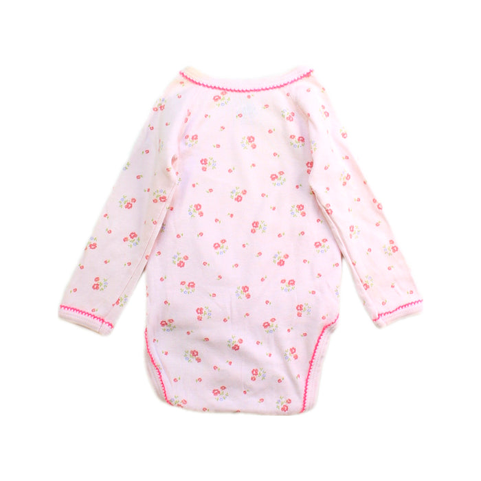 A Pink Long Sleeve Bodysuits from Petit Bateau in size 3-6M for girl. (Back View)