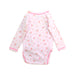 A Pink Long Sleeve Bodysuits from Petit Bateau in size 3-6M for girl. (Back View)