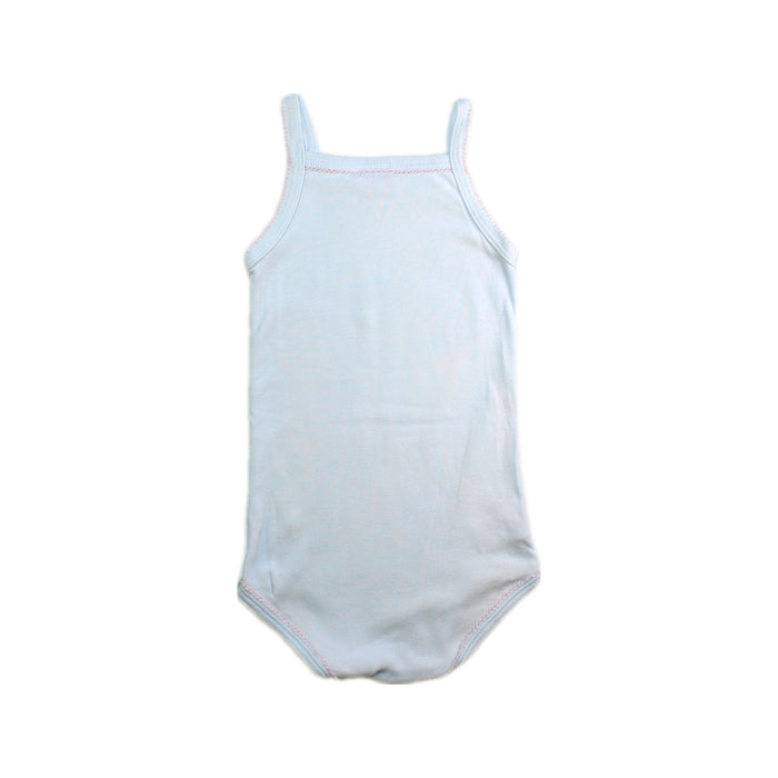 A White Sleeveless Bodysuits from Petit Bateau in size 18-24M for girl. (Back View)