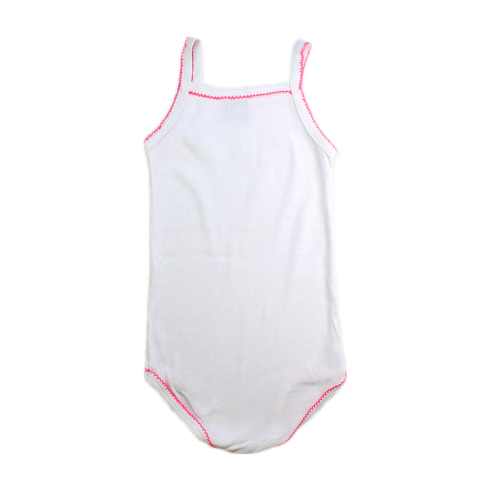 A White Sleeveless Bodysuits from Petit Bateau in size 18-24M for girl. (Back View)