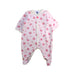 A White Onesies from Petit Bateau in size 0-3M for girl. (Front View)