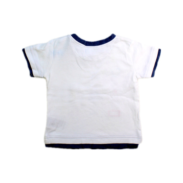 A White Short Sleeve T Shirts from Mothercare in size 3-6M for boy. (Back View)