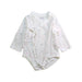 A White Long Sleeve Bodysuits from Mides in size 0-3M for girl. (Front View)